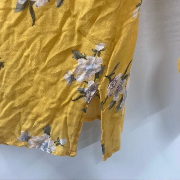 Don’t Ask Why 100% Viscose Bamboo One Size Cardigan Yellow Floral Open Sweater - Picture 4 of 8